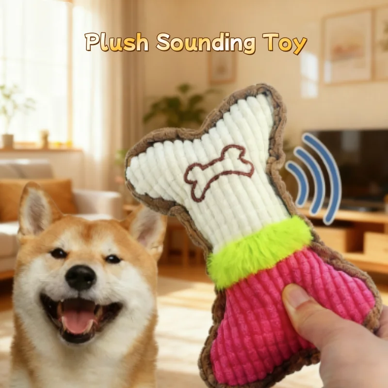 Teeth Cleaning Dog Chew Bone - 1 pièce, jouet en peluche pour